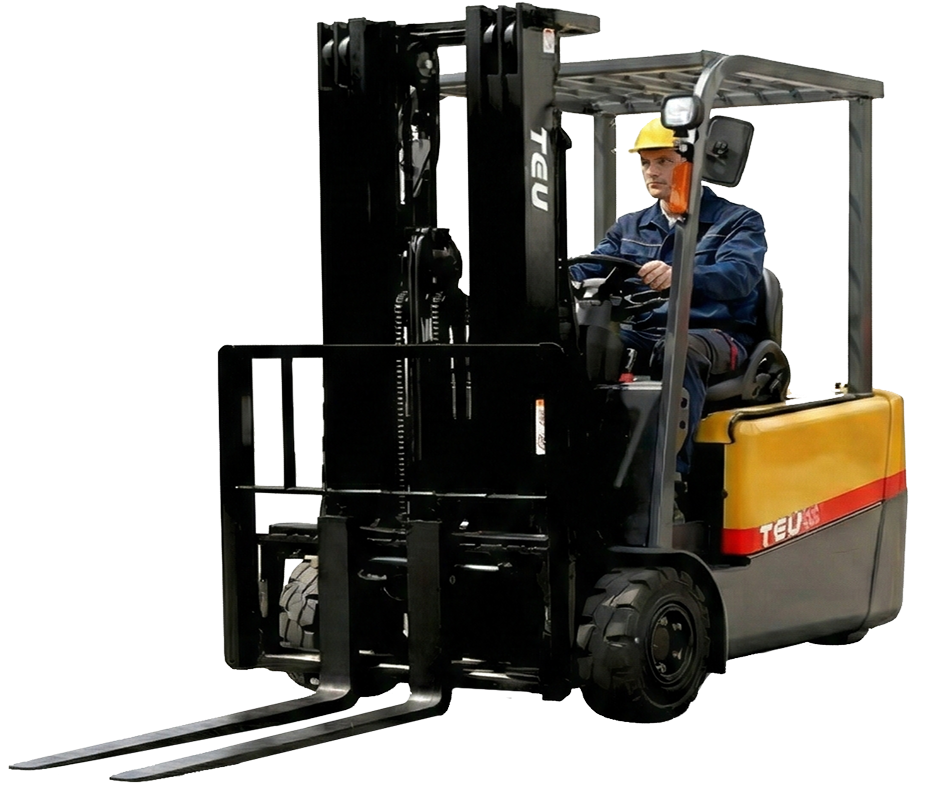 Montacargas eléctrico TEU con operador
